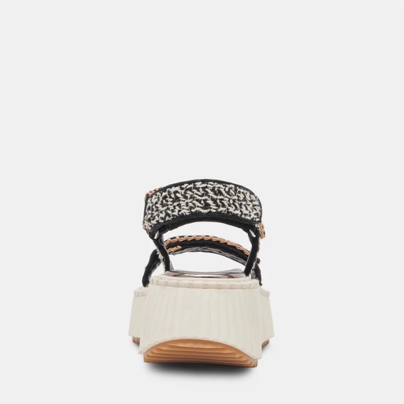 Dolce Vita Debra Sandals -  Black/White Nubuck - Picture 7 of 9